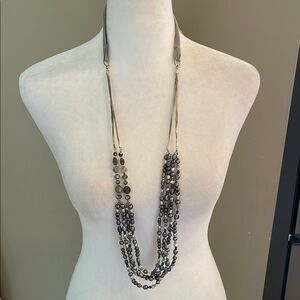 Coldwater Creek Purple Beaded Long Necklace